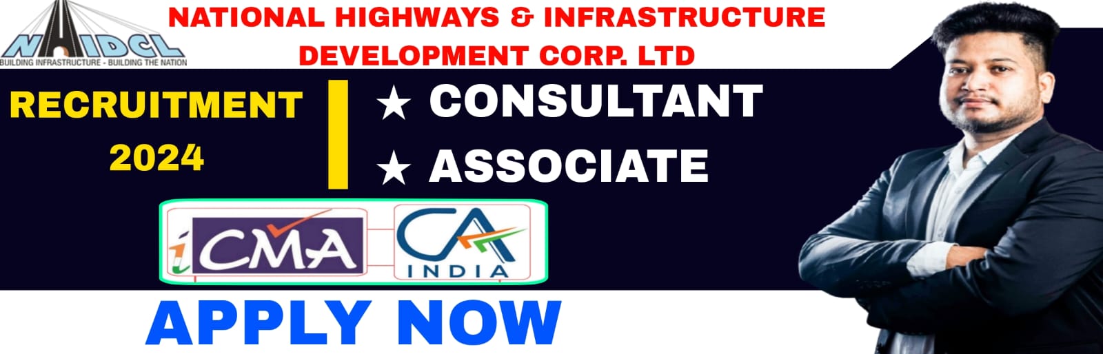 NHIDCL Associate/Consultant Jobs Notification 2025 for 18 Posts | Latest CMA/CA PSU/Government Job 2025