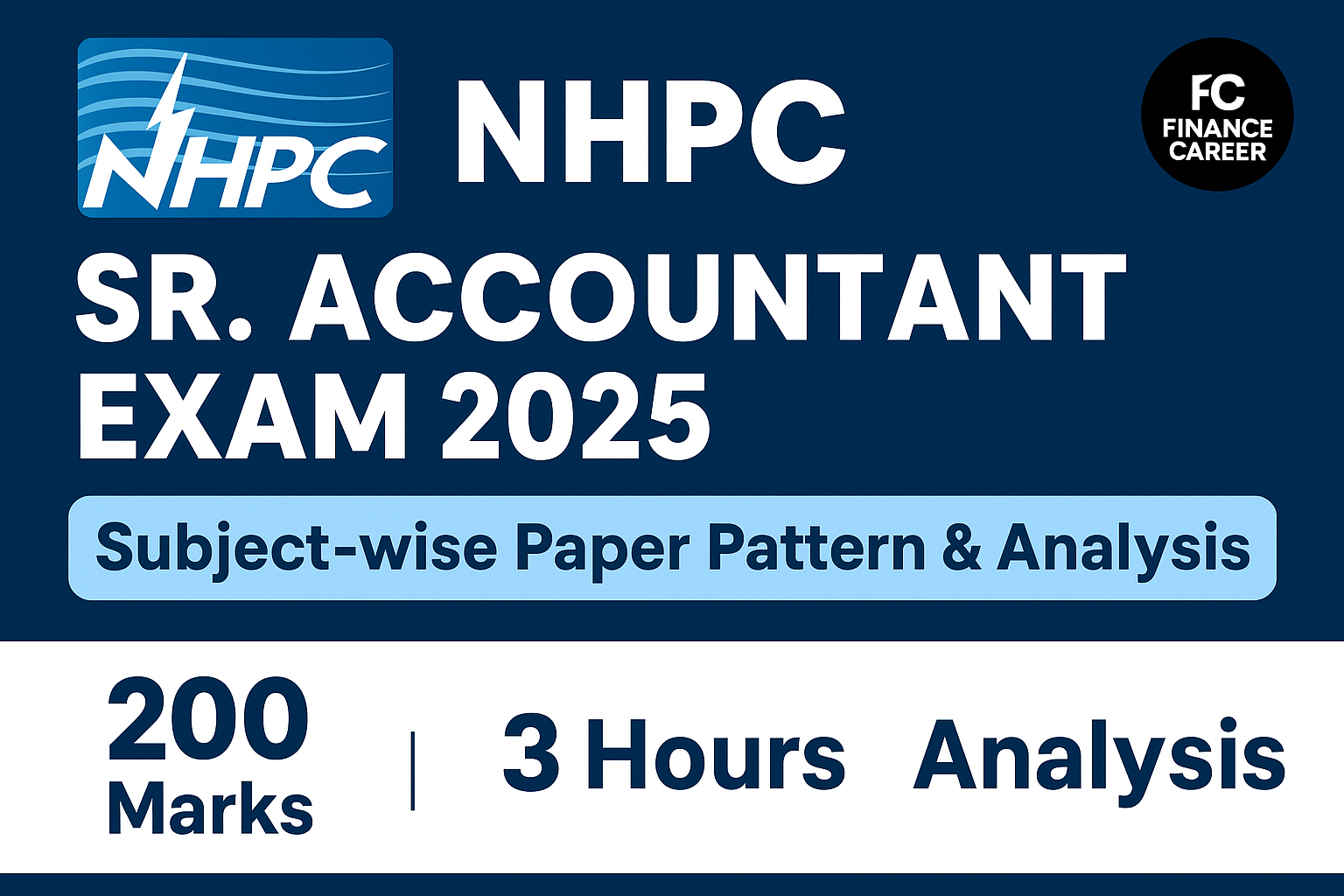 NHPC Sr. Accountant Exam 2025 – Subject-wise Paper Pattern & Analysis