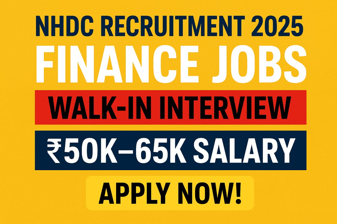 NHDC Recruitment 2025: Finance Officer & Sr. Finance Officer – Walk-in Interviews Announced!