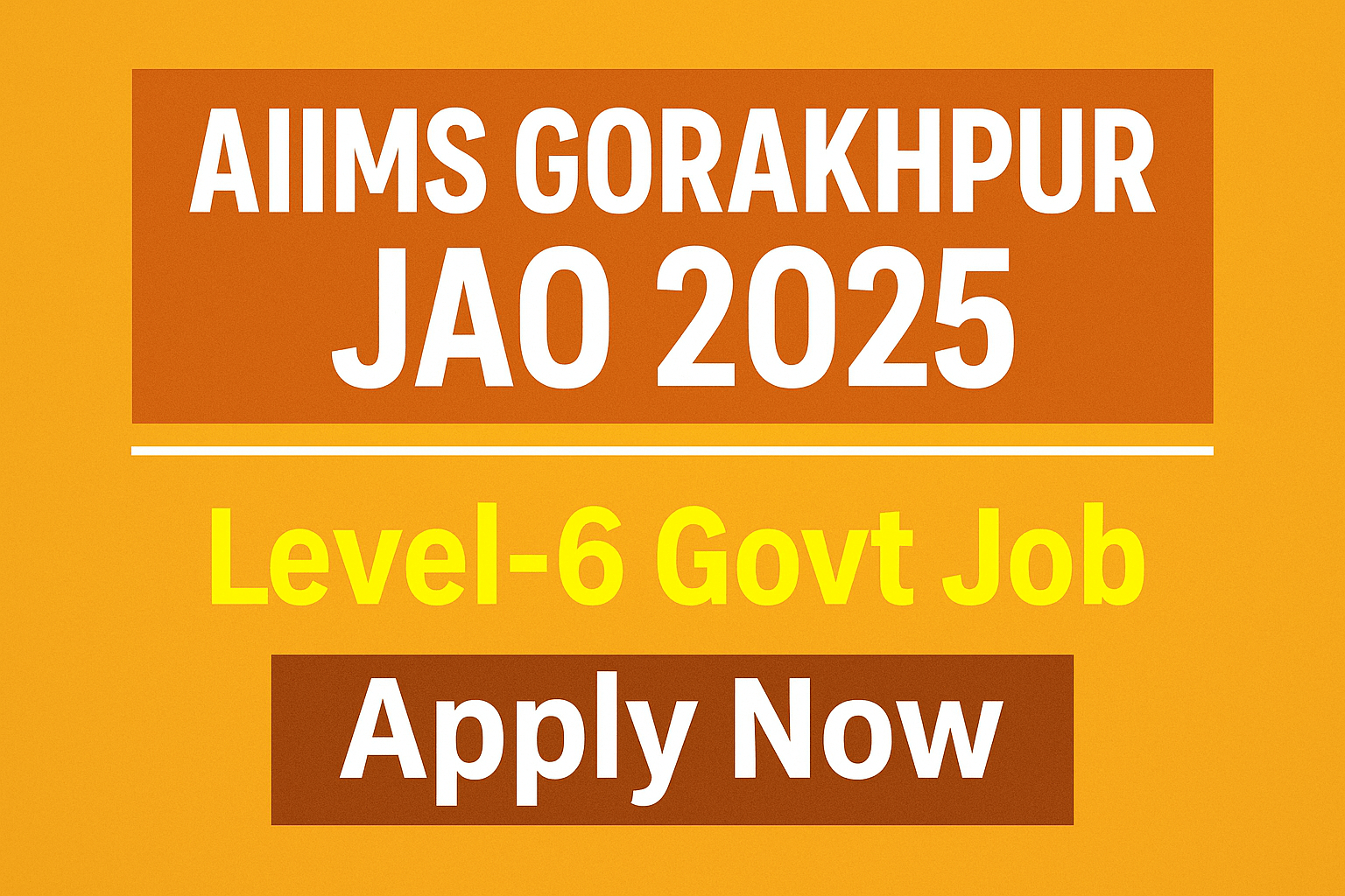 AIIMS Gorakhpur Junior Accounts Officer 2025 Notification Out – 2 Vacancies