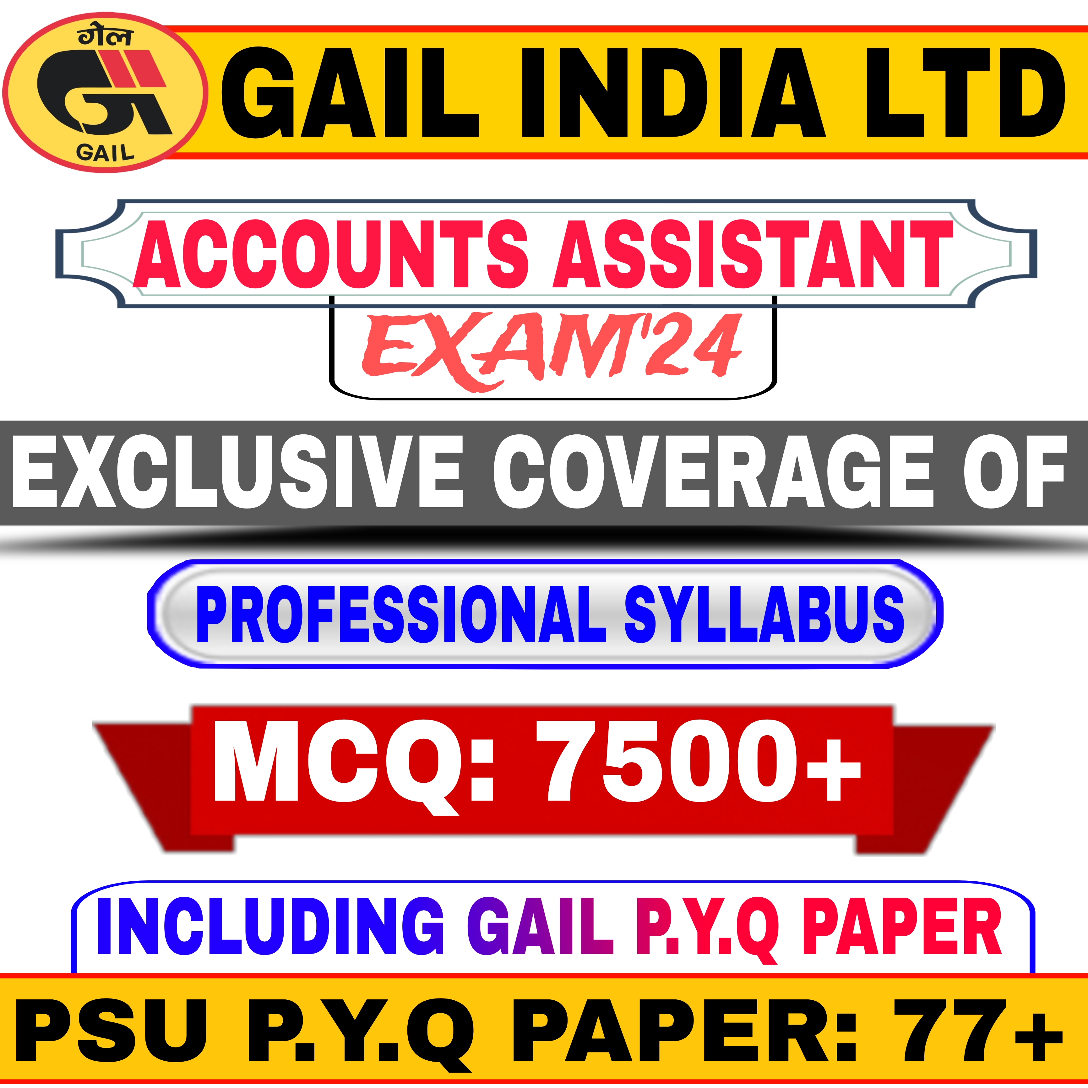 Gail india ltd Accounts Assistant Exam 2024