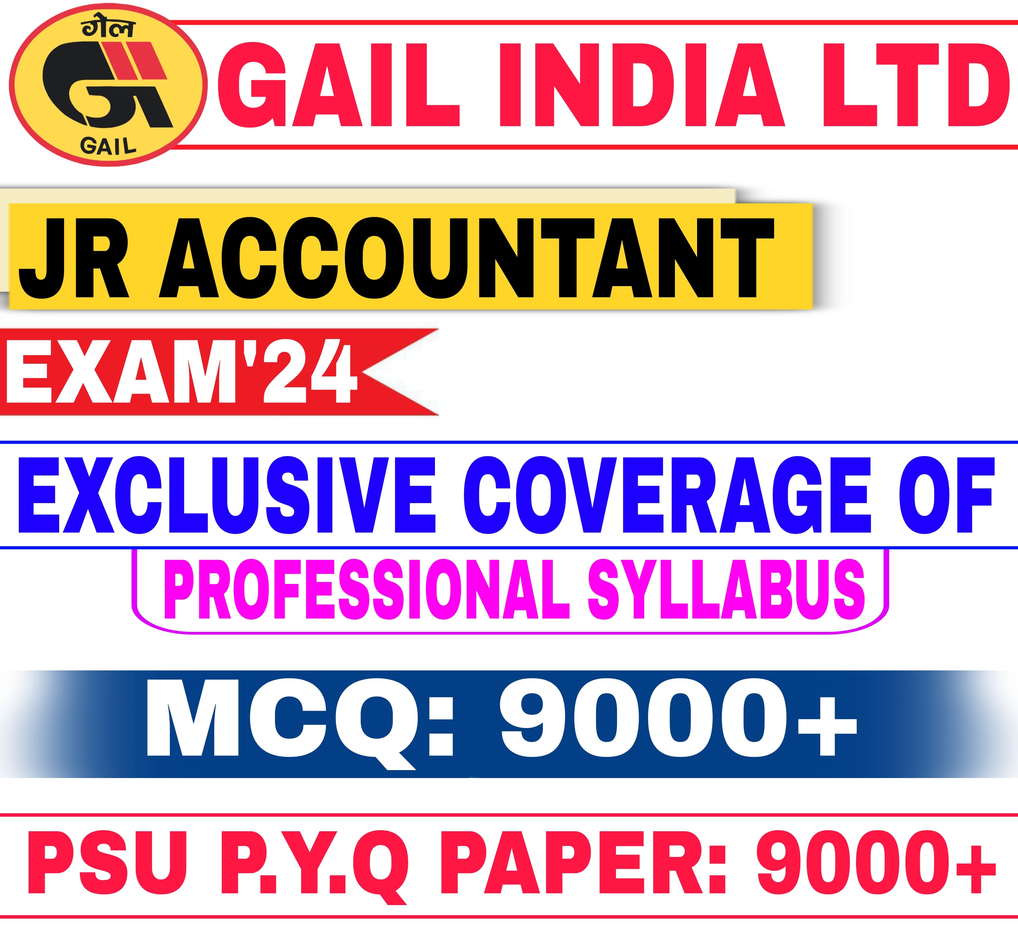 Gail India Ltd Jr Accountant Exam 2024