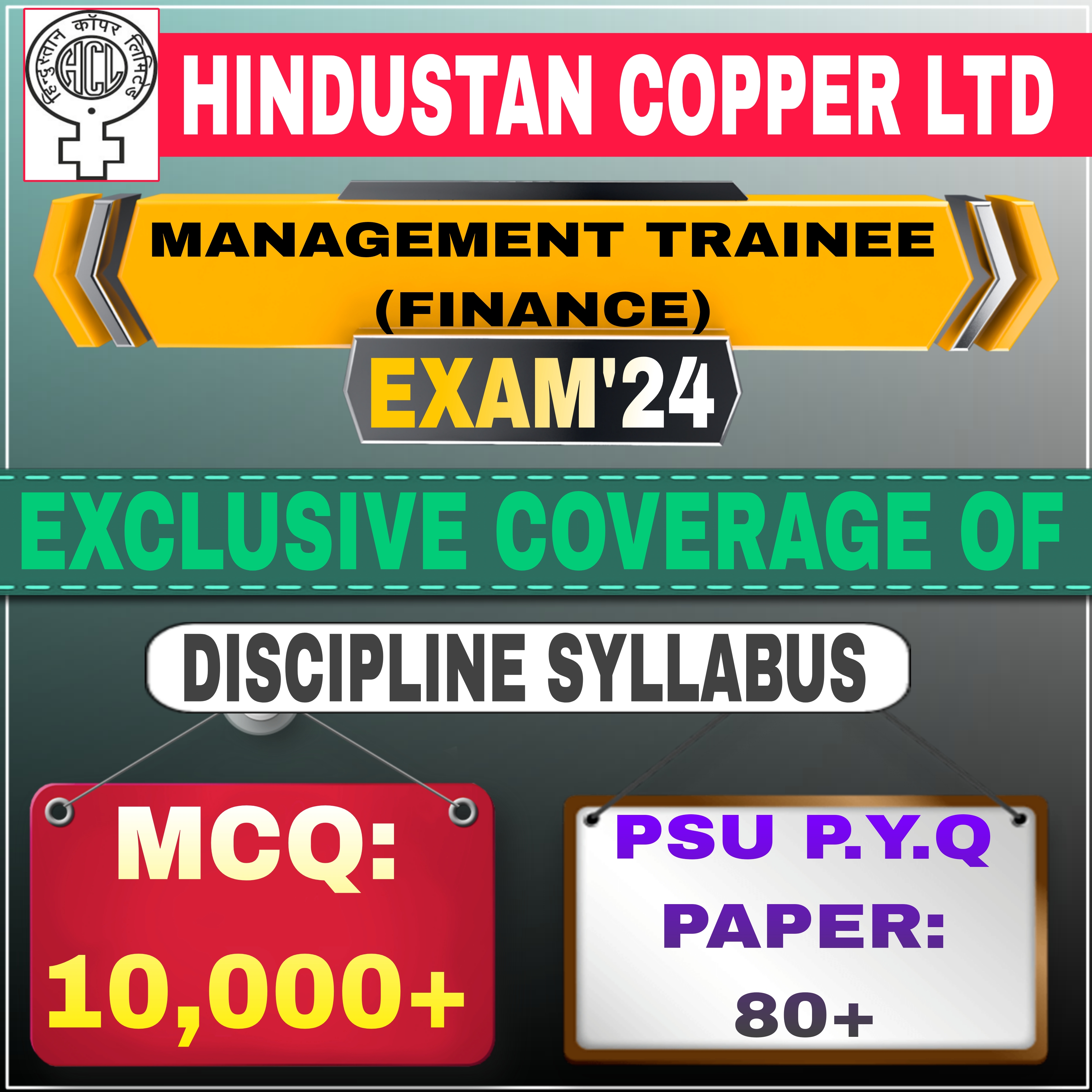 Hindustan Copper Ltd (HCL) Management trainee Finance Exam 2024