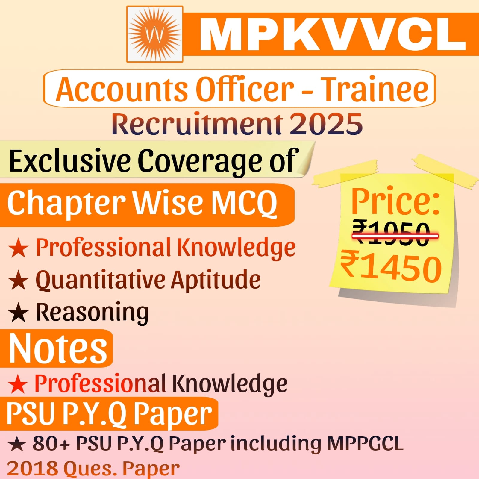 Madhya Pradesh Poorv Kshetra Vidyut Vitaran Company Ltd (MPKVVCL) Accounts Officer Chapter Wise MCQ & MPPGCL & PSU Finance Previous Year Question Paper Exam 2025