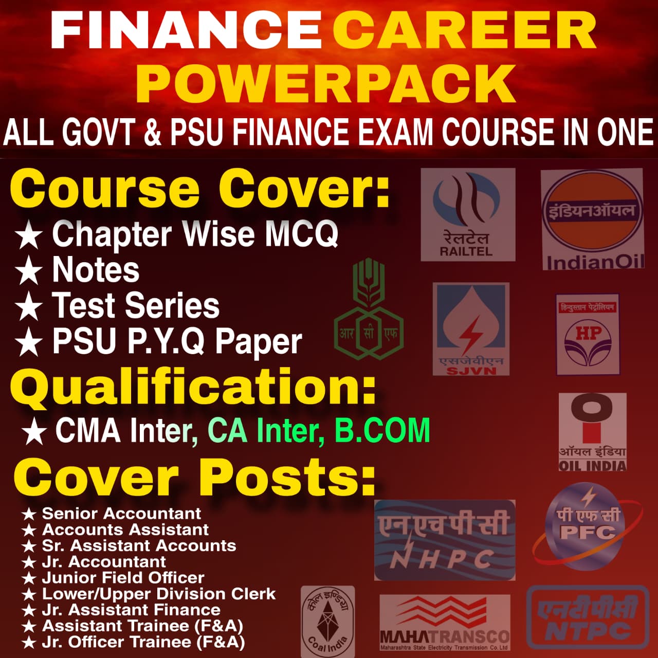 PSU & Govt Finance MasterPack Course – MCQ, Notes, PYQ and Test Series