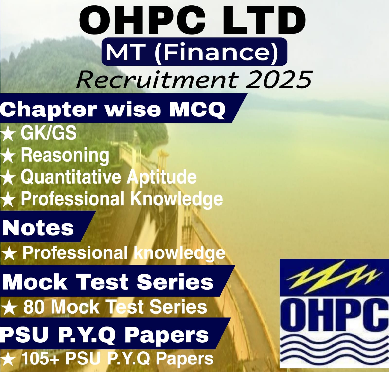 OHPC MT Finance Chapter Wise MCQ, Notes, Mock Test & PSU Previous Year Question Paper (e-book) 2025