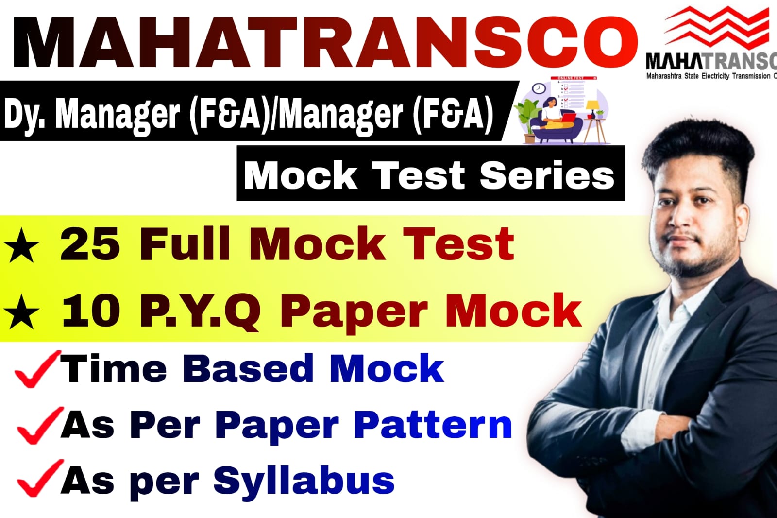 MAHATRANSCO Deputy Manager (Finance & Accounts) & Manager (Finance & Accounts) mock Test 2025